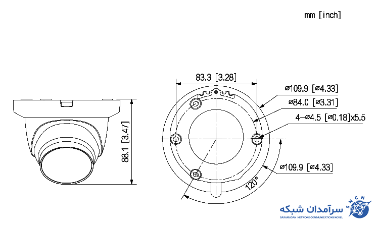 دوربین مداربسته تحت‌شبکه داهوا مدل HAC-HDW1500TLMQP-A