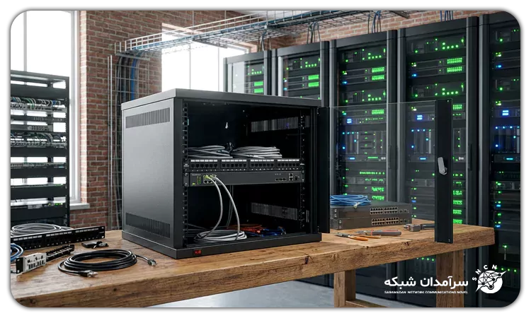 رک دیواری 9 یونیت عمق 45 پایا سیستم
